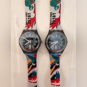 Vintage Swatch Watch Force 25161 – Set of 2 – Swiss Made – 1990s – Untested